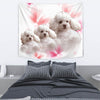 Cute Poodle On Soft Pink Print Tapestry-Free Shipping - Deruj.com