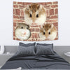 Roborovski Hamster On Wall Print Tapestry-Free Shipping - Deruj.com