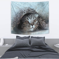 Lovely Cat Art Print Tapestry-Free Shipping - Deruj.com