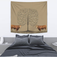 Amazing Gelbvieh Cattle (Cow) Print Tapestry-Free Shipping - Deruj.com