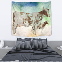 Amazing Ayrshire Cattle (Cow) Art Print Tapestry-Free Shipping - Deruj.com