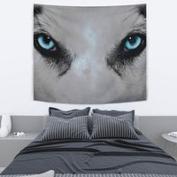 Siberian Husky Face Print Tapestry-Free Shipping - Deruj.com