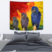 Hyacinth Macaw Print Tapestry-Free Shipping - Deruj.com