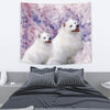 Cute American Eskimo Dog Print Tapestry-Free Shipping - Deruj.com