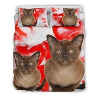 Burmese Cat Print Bedding Set- Free Shipping - Deruj.com