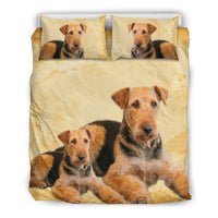 Airedale Terrier Print Bedding Set- Free Shipping - Deruj.com