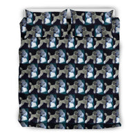 Cute Poodle Dog Print Black Bedding Set-Free Shipping - Deruj.com