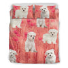 Lovely Maltese Dog On Pink Print Bedding Set-Free Shipping - Deruj.com