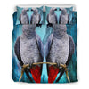 African Grey Parrot  Art Print Bedding Set-Free Shipping - Deruj.com