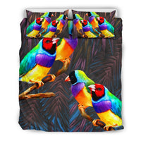 Cute Gouldian Finch Bird Print Bedding Set-Free Shipping - Deruj.com