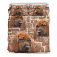 Cute Redbone Coonhound Dog Print Bedding Set- Free Shipping - Deruj.com