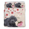 Neapolitan Mastiff Dog With Rose Print Bedding Sets-Free Shipping - Deruj.com
