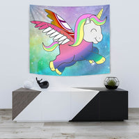 Cute Smiling Unicorn Print Tapestry-Free Shipping - Deruj.com