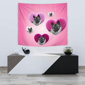 Norwegian Elkhound Dog Print Tapestry-Free Shipping - Deruj.com