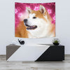 Akita Dog On Pink Print Tapestry-Free Shipping - Deruj.com