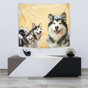 Alaskan Malamute Dog Print Tapestry-Free Shipping - Deruj.com