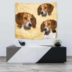 American Foxhound On Yellow Print Tapestry-Free Shipping - Deruj.com