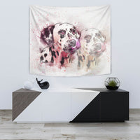 Dalmatian Dog Watercolor Art Print Tapestry-Free Shipping - Deruj.com