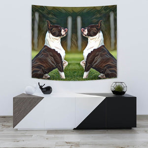 Amazing Boston Terrier Dog Art Print Tapestry-Free Shipping - Deruj.com