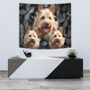Australian Terrier On Black Print Tapestry-Free Shipping - Deruj.com