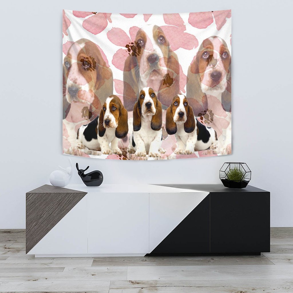 Cute Basset Hound Print Tapestry-Free Shipping - Deruj.com