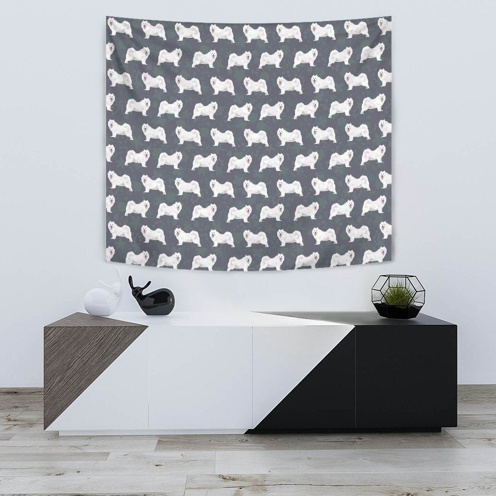 Samoyed Dog Pattern Print Tapestry-Free Shipping - Deruj.com