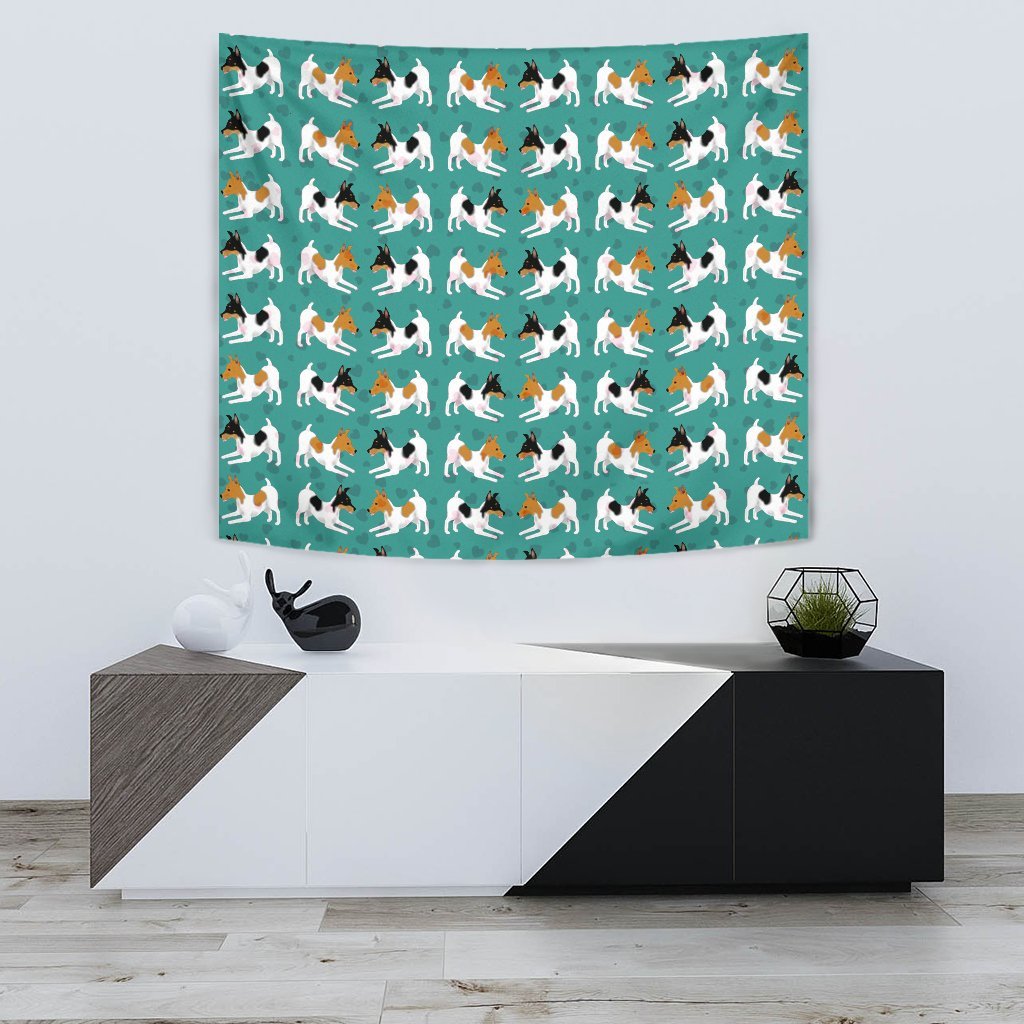 Toy Fox Terrier Dog Pattern Print Tapestry-Free Shipping - Deruj.com