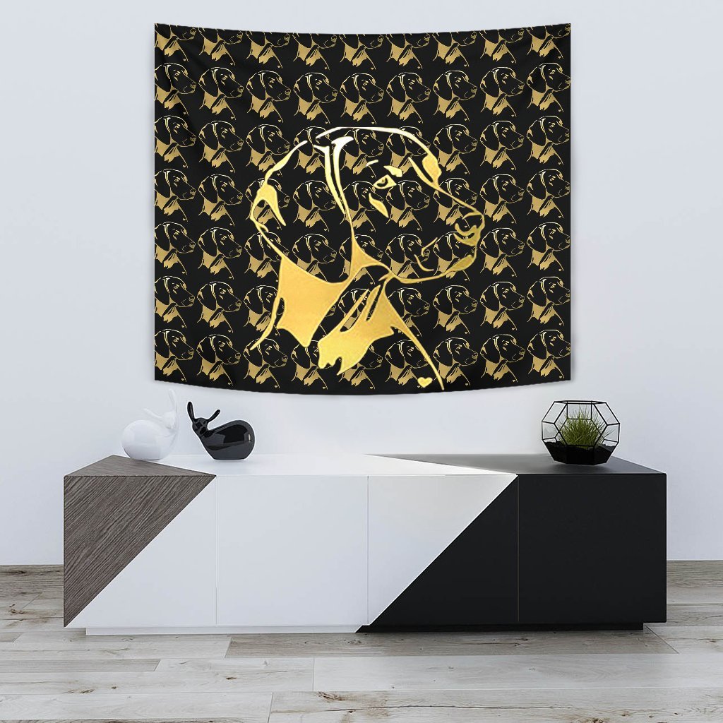 Vizsla Dog Golden Art Print Tapestry-Free Shipping - Deruj.com