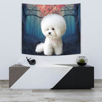 Cute Bichon Frise Print Tapestry-Free Shipping - Deruj.com