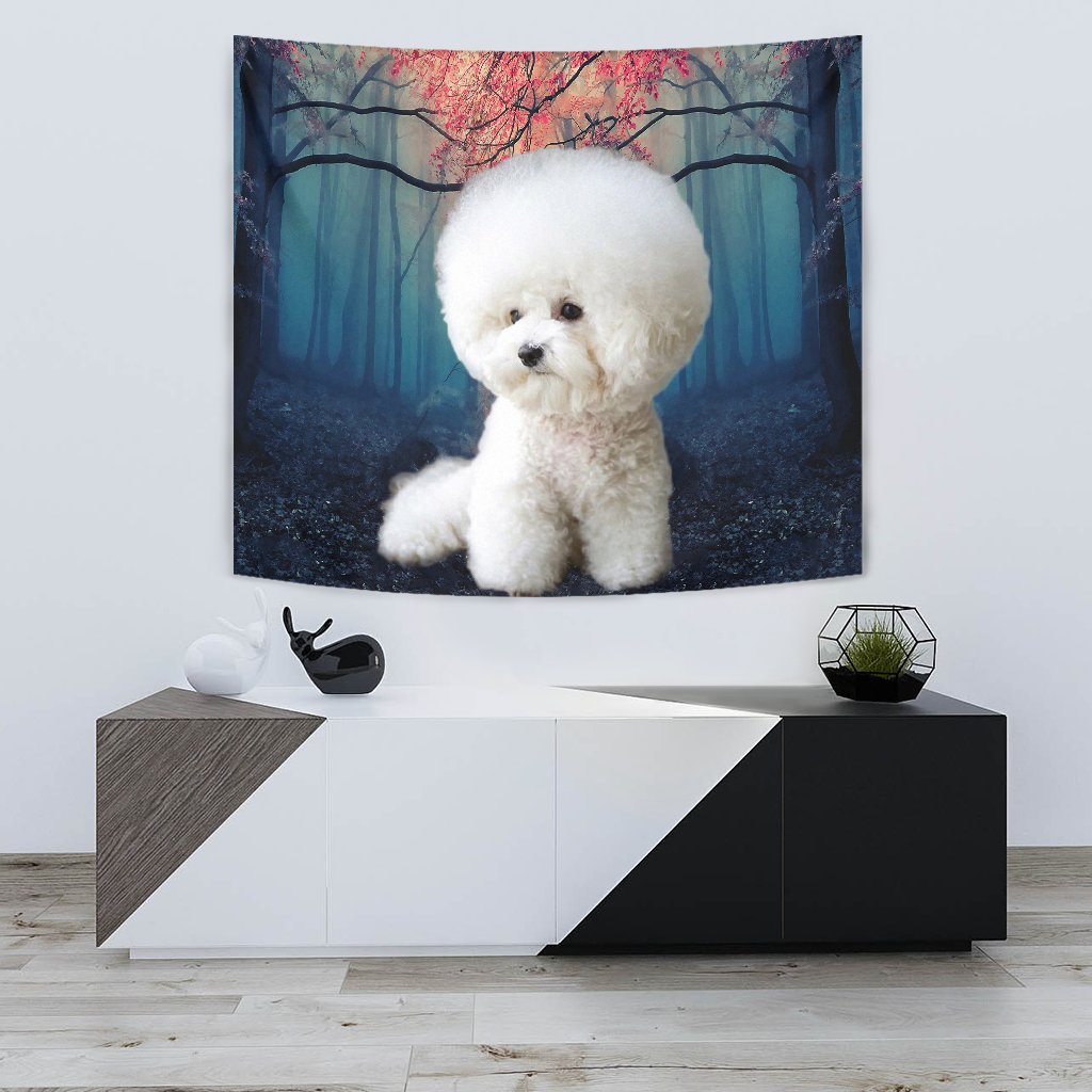 Cute Bichon Frise Print Tapestry-Free Shipping - Deruj.com