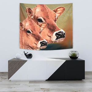 Jersey Cattle (Cow) Print Tapestry-Free Shipping - Deruj.com