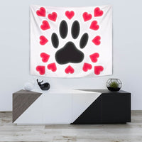 Dog Paws Love Print Tapestry-Free Shipping - Deruj.com