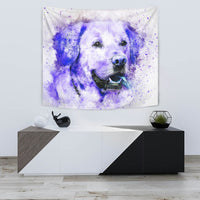 Labrador Dog Watercolor Art Print Tapestry-Free Shipping - Deruj.com
