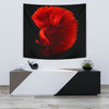 Red Siamese Fighting Fish (Betta Fish) Print Tapestry-Free Shipping - Deruj.com