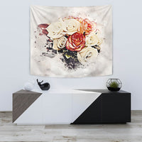 Rose Flower Watercolor Art Print Tapestry-Free Shipping - Deruj.com