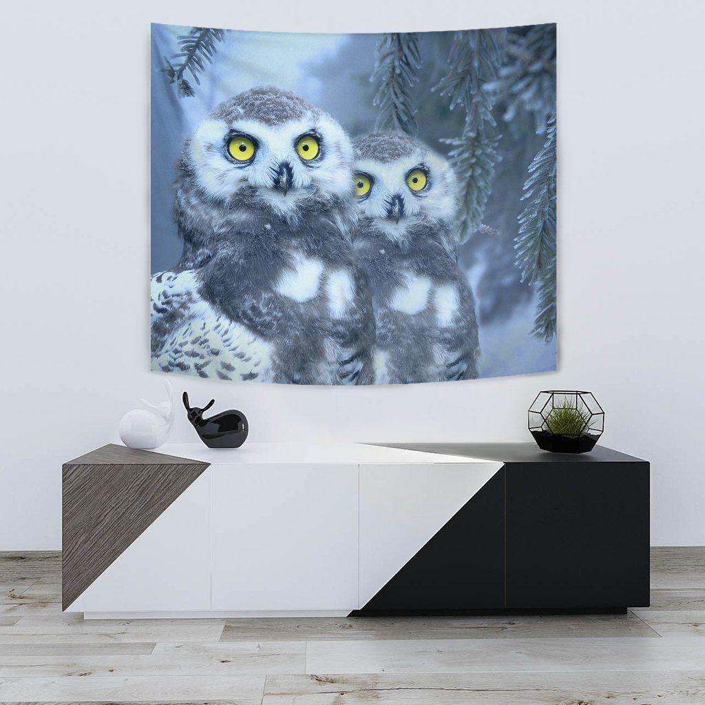 Snow Owl Bird Print Tapestry-Free Shipping - Deruj.com