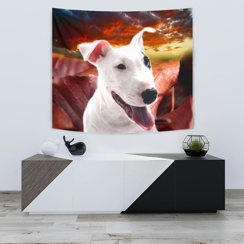 Cute Bull Terrier Print Tapestry-Free Shipping - Deruj.com
