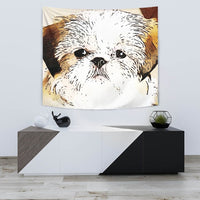 Cute Shih Tzu Dog Print Tapestry-Free Shipping - Deruj.com