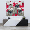 Tibetan Spaniel Print On Red Tapestry-Free Shipping - Deruj.com