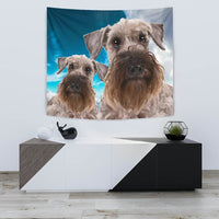 Cesky Terrier Sky Blue Print Tapestry-Free Shipping - Deruj.com