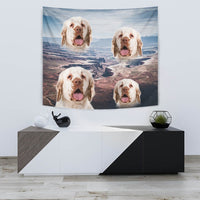 Cute Clumber Spaniel Print Tapestry-Free Shipping - Deruj.com