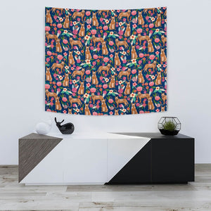 Australian Cattle Dog Floral Print Tapestry-Free Shipping - Deruj.com
