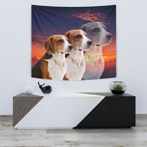 English Foxhound Dog Print Tapestry-Free Shipping - Deruj.com