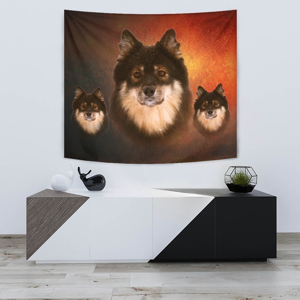 Cute Finnish Lapphund Print Tapestry-Free Shipping - Deruj.com