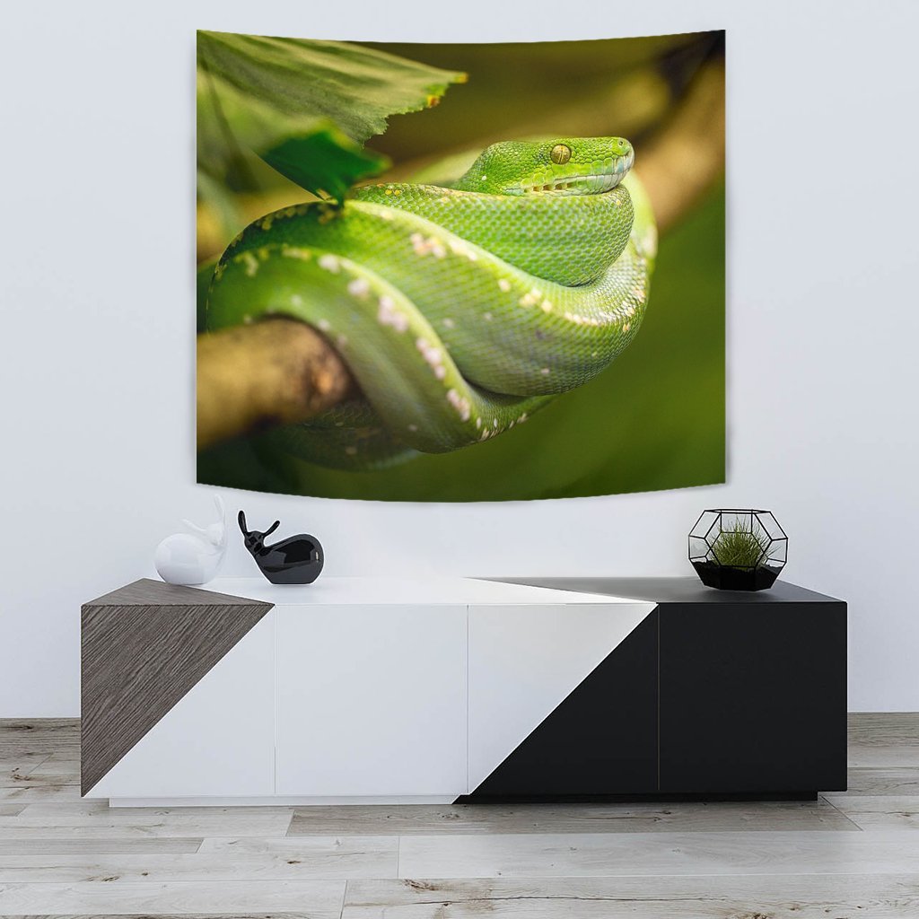 Amazing Green Snake Print Tapestry-Free Shipping - Deruj.com