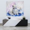Loving Cat And Dog Art Print Tapestry-Free Shipping - Deruj.com