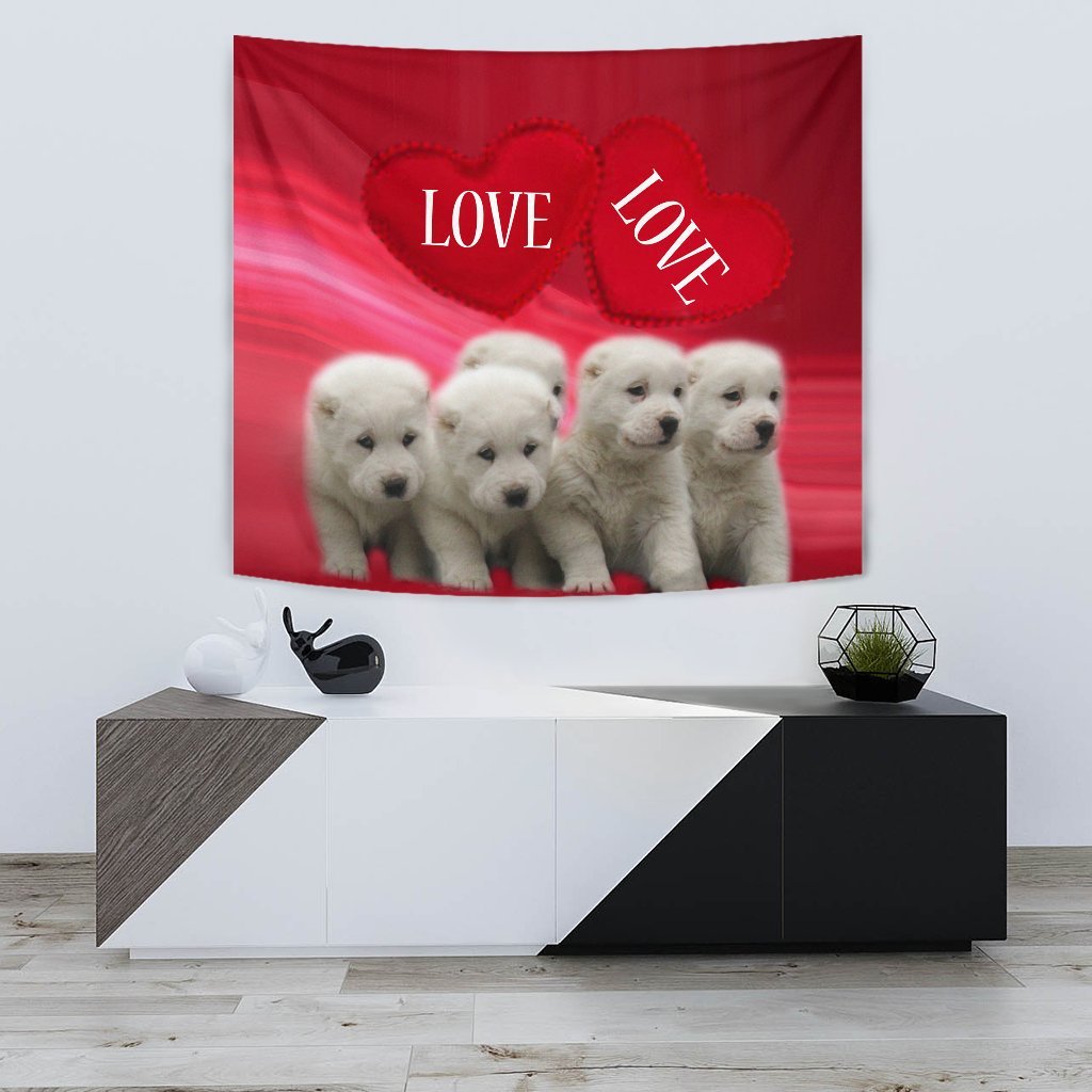 Central Asian Shepherd Puppies Print Tapestry-Free Shipping - Deruj.com
