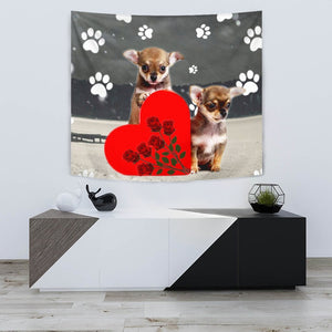 Cute Chihuahua Puppies Print Tapestry-Free Shipping - Deruj.com