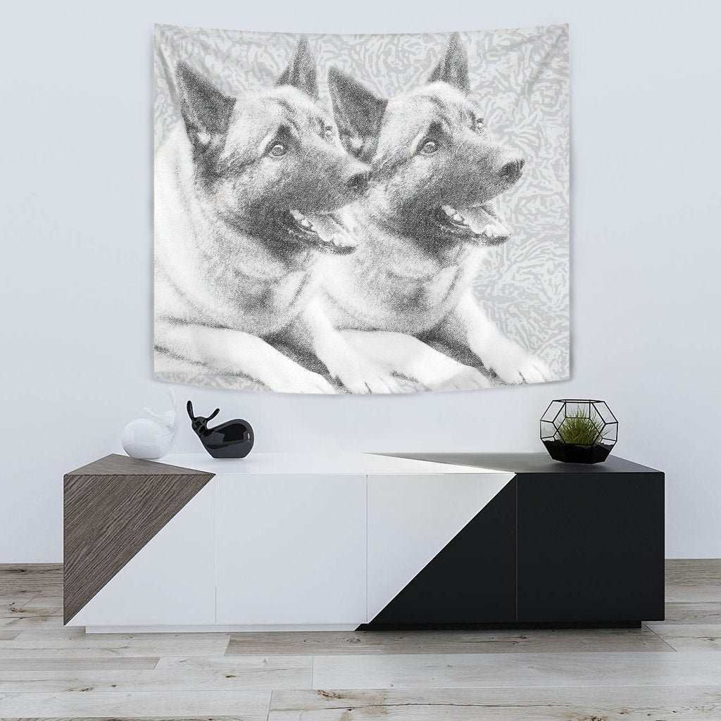 Amazing Norwegian Elkhound Print Tapestry-Free Shipping - Deruj.com