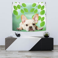 French Bulldog On Green Print Tapestry-Free Shipping - Deruj.com